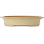 Oval off-white bonsai pot by Seizan (Reihou, Kataoka Katsushi, master Seizan kiln) - 503 x 405 x 98 mm