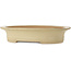 Oval off-white bonsai pot by Seizan (Reihou, Kataoka Katsushi, master Seizan kiln) - 503 x 405 x 98 mm