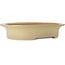 Ovale gebroken witte bonsaipot van Seizan (Reihou, Kataoka Katsushi, meester Seizan oven) - 503 x 405 x 98 mm
