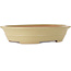Pot à bonsaï ovale blanc cassé par Seizan (Reihou, Kataoka Katsushi, maître four Seizan) - 515 x 405 x 105 mm