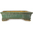 Rectangular green bonsai pot by Shuhou - 482 x 343 x 90 mm