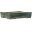 Rechthoekige turquoise bonsaipot van Koyou - 362 x 305 x 80 mm