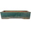 Rechthoekige turquoise bonsaipot van Koyou - 362 x 305 x 80 mm