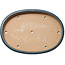 Oval blue bonsai pot by Seizan (Reihou, Kataoka Katsushi, master Seizan kiln) - 520 x 365 x 60 mm
