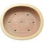 Oval off-white bonsai pot by Seizan (Reihou, Kataoka Katsushi, master Seizan kiln) - 410 x 355 x 130 mm