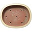 Ovale gebroken witte bonsaipot van Seizan (Reihou, Kataoka Katsushi, meester Seizan oven) - 525 x 415 x 115 mm