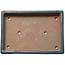 Rectangular teal bonsai pot by Seizan (Reihou, Kataoka Katsushi, master Seizan kiln) - 460 x 315 x 65 mm