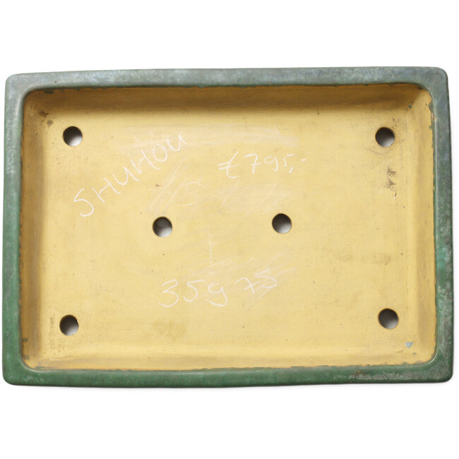 Rechthoekige groene bonsaipot van Shuhou - 482 x 343 x 90 mm