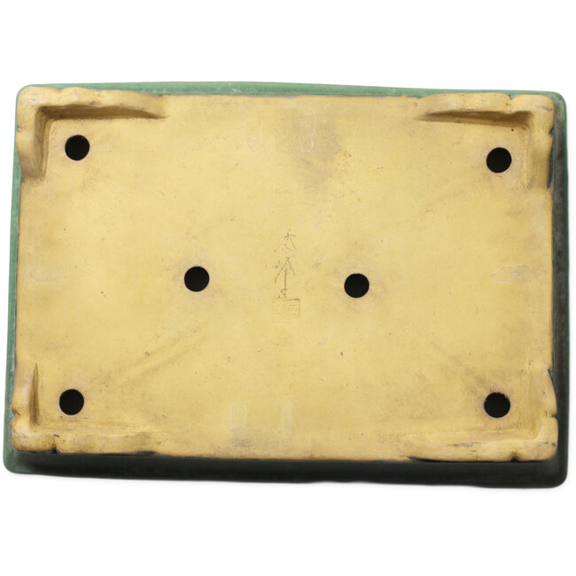 Maceta rectangular verde para bonsái de Shuhou - 482 x 343 x 90 mm