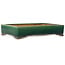 Pot à bonsaï rectangulaire vert par Ikkou - 377 x 267 x 77 mm
