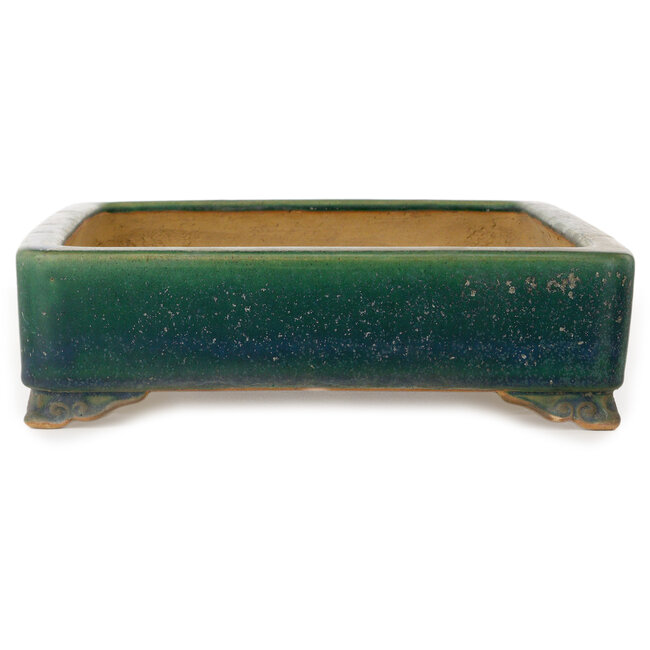 Rechthoekige groene bonsaipot van Ikkou - 377 x 267 x 77 mm