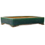 Rectangular green bonsai pot by Ikkou - 377 x 267 x 77 mm