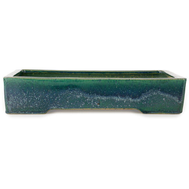 Vaso bonsai rettangolare verde di Shuhou - 380 x 283 x 78 mm