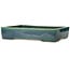 Pot à bonsaï rectangulaire vert de Shuhou - 380 x 283 x 78 mm