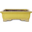 Rectangular yellow bonsai pot by Yamaaki Toshio (third generation) - 375 x 300 x 98 mm