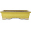 Rectangular yellow bonsai pot by Yamaaki Toshio (third generation) - 375 x 300 x 98 mm