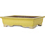 Rechteckiger gelber Bonsai-Topf von Yamaaki Toshio (dritte Generation) – 375 x 300 x 98 mm