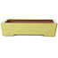 Rechteckiger gelber Bonsaitopf von Seizan (Reihou, Kataoka Katsushi, Meister Seizan-Ofen) – 335 x 233 x 78 mm