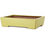 Vaso bonsai rettangolare giallo di Seizan (Reihou, Kataoka Katsushi, forno del maestro Seizan) - 335 x 233 x 78 mm
