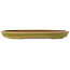 Oval yellow bonsai pot by Seizan (Reihou, Kataoka Katsushi, master Seizan kiln) - 493 x 315 x 47 mm