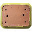 Pot à bonsaï rectangulaire jaune - 515 x 420 x 120 mm