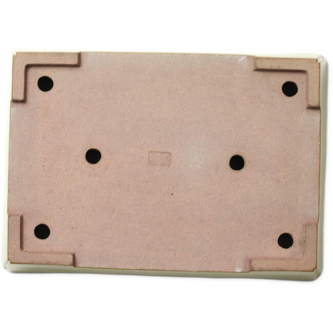 Pot à bonsaï rectangulaire jaune par Seizan (Reihou, Kataoka Katsushi, maître four Seizan) - 335 x 233 x 78 mm