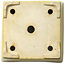 Quadratischer gelber Bonsai-Topf von Aiba Koyou – 227 x 227 x 110 mm