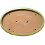 Ovale gele bonsaipot van Seizan (Reihou, Kataoka Katsushi, meester Seizan oven) - 487 x 316 x 45 mm