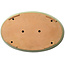 Ovale gele bonsaipot van Seizan (Reihou, Kataoka Katsushi, meester Seizan oven) - 487 x 316 x 45 mm