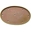 Oval yellow bonsai pot by Seizan (Reihou, Kataoka Katsushi, master Seizan kiln) - 482 x 302 x 35 mm