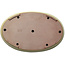 Oval yellow bonsai pot by Seizan (Reihou, Kataoka Katsushi, master Seizan kiln) - 493 x 315 x 47 mm