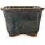 Pot à bonsaï carré bleu foncé par Aiba Koyou - 252 x 252 x 162 mm