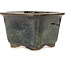 Pot à bonsaï carré bleu foncé par Aiba Koyou - 252 x 252 x 162 mm