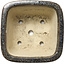 Square dark blue bonsai pot by Aiba Koyou - 252 x 252 x 162 mm