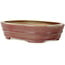 Pot ovale rouge pour bonsaï de Hattori - 263 x 198 x 58 mm