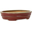Vaso bonsai ovale rosso di Hattori - 263 x 198 x 58 mm