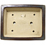 Rectangular brown bonsai pot by Aiba Koyou - 468 x 380 x 115 mm