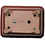 Pot à bonsaï rouge rectangulaire par Seizan (Reihou, Kataoka Katsushi, maître four Seizan) - 250 x 183 x 98 mm