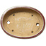 Ovale rode bonsaipot van Hattori - 263 x 198 x 58 mm