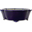 Mokko blue bonsai pot by Terahata Satomi Mazan - 535 x 460 x 160 mm