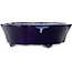Mokko blue bonsai pot by Terahata Satomi Mazan - 535 x 460 x 160 mm