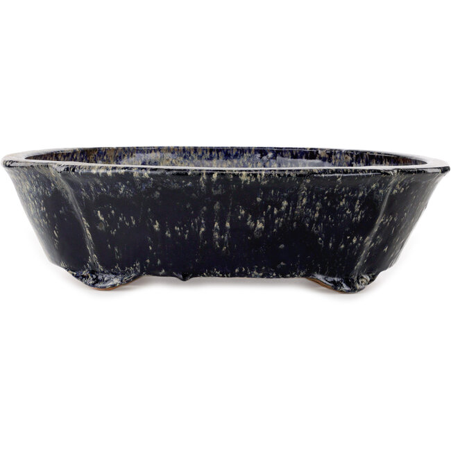 Vaso bonsai Mokko blu e beige di Shuhou - 536 x 456 x 140 mm