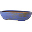 Ovaler blauer Bonsaitopf von Seizan (Reihou, Kataoka Katsushi, Meister Seizan-Ofen) – 385 x 297 x 88 mm