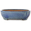 Oval blue bonsai pot by Yamafusa - 412 x 323 x 88 mm