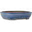 Ovaler blauer Bonsai-Topf von Yamafusa – 412 x 323 x 88 mm