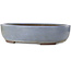 Ovale blauwe bonsaipot van Yamaaki Toshio (derde generatie) - 473 x 405 x 120 mm