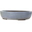 Pot à bonsaï ovale bleu de Yamaaki Toshio (troisième génération) - 473 x 405 x 120 mm