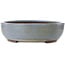 Pot à bonsaï ovale bleu de Yamaaki Toshio (troisième génération) - 473 x 405 x 120 mm