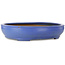 Maceta ovalada para bonsái azul de Seizan (Reihou, Kataoka Katsushi, maestro del horno Seizan) - 500 x 410 x 110 mm