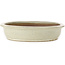 Maceta ovalada beige para bonsái - 473 x 372 x 80 mm